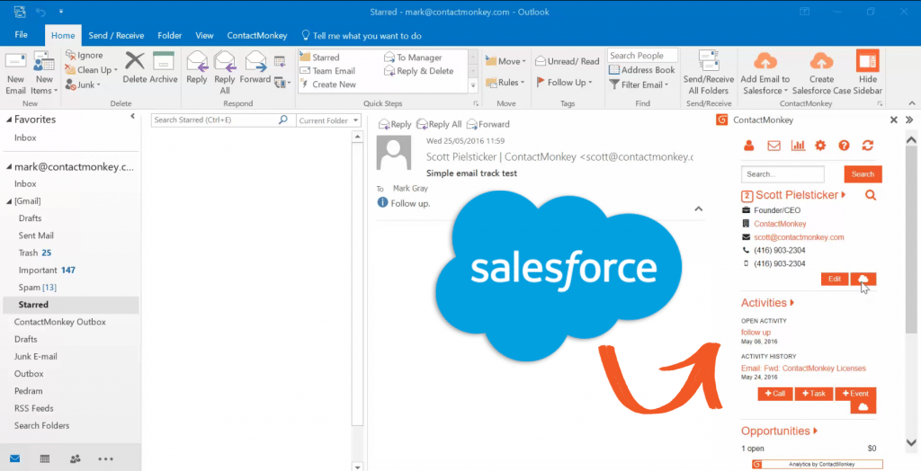 outlook 2016 for mac and salesforce